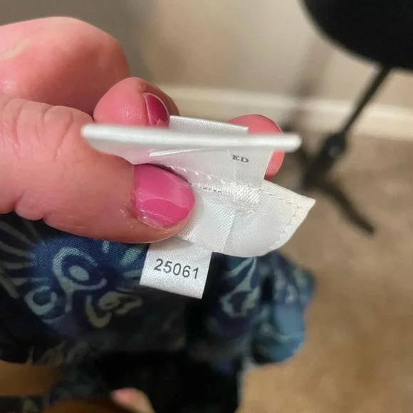 Soft Surroundings Green and Blue Floral Print Cold Shoulder Maxi Dress - Picture 15 of 15